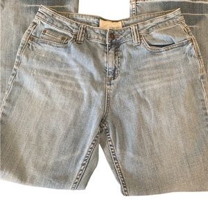 Maurices Womens Size 11/12 Taylor Boot Cut Jeans Stretch Blue Denim Distressed